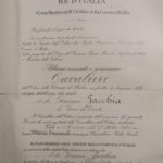 Nomina a cavaliere dell'Ordine della Corona d'Italia di Giacomo Iacchia